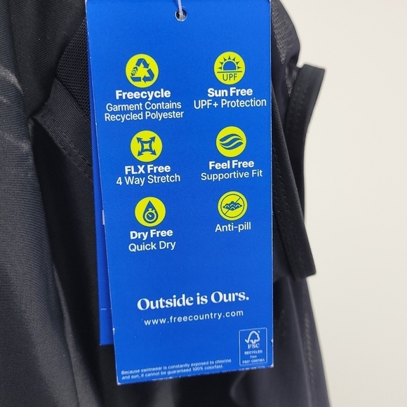 Free Country Womens Paradise Tankini Swimsuit Top Size 3x - Picture 14 of 15